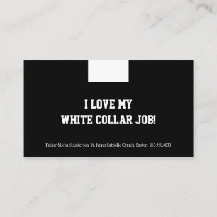 Cartão De Visita Religioso do Colar Negra do Padre Católico
