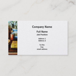 Cartão De Visita Remédios da tosse e pó de dente - platina