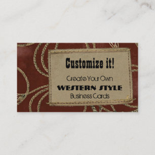 Cartão De Visita Remendo & corda de couro