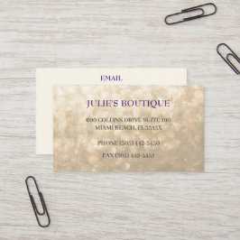 Cartão De Visita Remessa Dourada de Roupas Iridescente