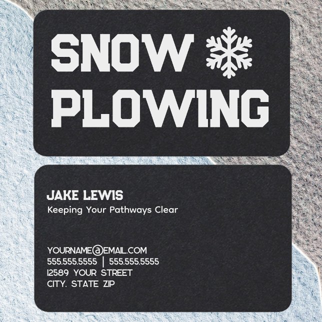 Cartão De Visita Remoção da neve (Snow Removal Business Cards)