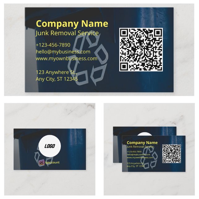 Cartão De Visita Remoção de Entulho (Junk Removal Business Card
)