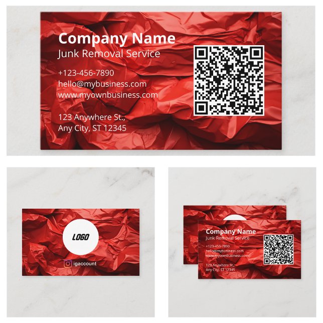 Cartão De Visita Remoção de Lixo (Junk Removal Business Card
)