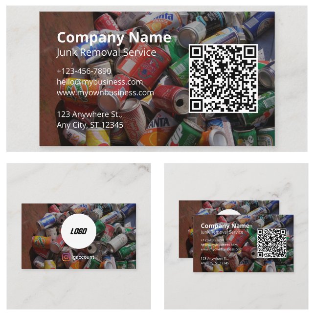 Cartão De Visita Remoção de Lixo (Junk Removal Business Card
)