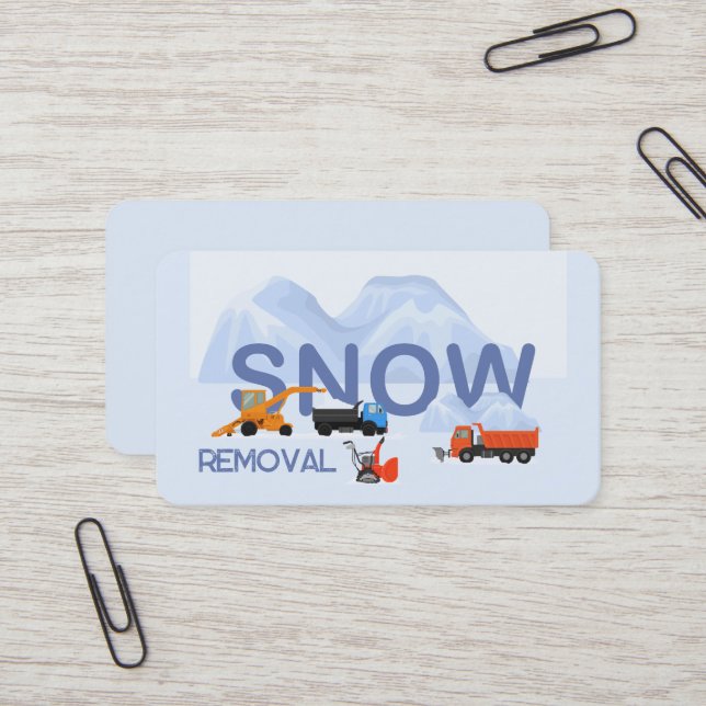 Cartão De Visita Remoção de Neve (Frente/Verso In Situ)