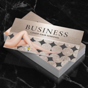 Cartão De Visita Remoção do Cabelo Laser Tratamento da Pele Salão D