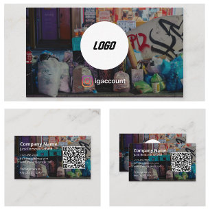 Cartão De Visita Remoção Simples de Lixo Moderno