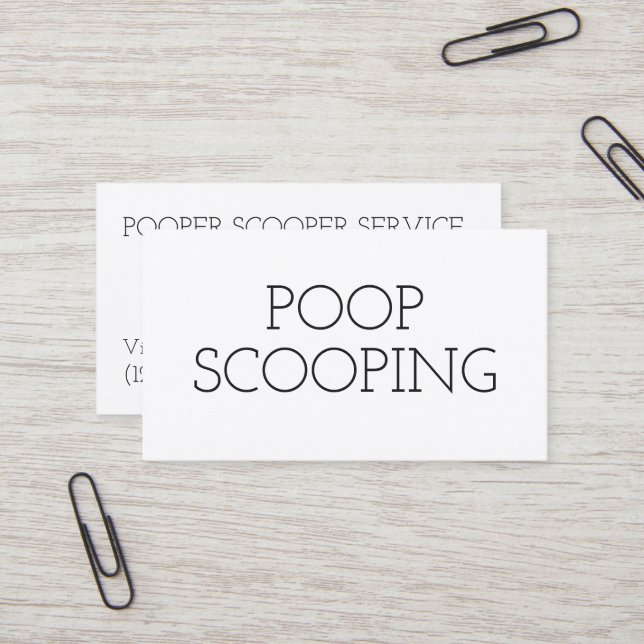 Cartão De Visita Remoção Simples De Resíduos De Pet (Frente/Verso In Situ)