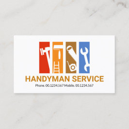 Cartão De Visita Remodelação de Ferramentas de Handyman Coloridas