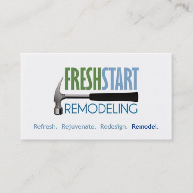 Cartão De Visita Remodelação de FreshStart (Frente)