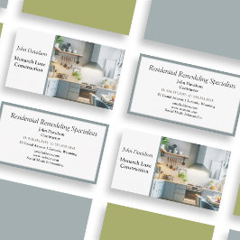 Cartão De Visita Remodelação e construção de cozinha elegante