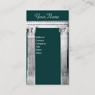 Cartão De Visita RENAISSANCE GATE Classic Architecture Blue Green