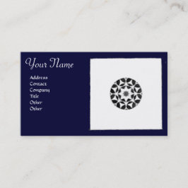 Cartão De Visita RENAISSANCE HARMONY Blue White Geométrico Floral