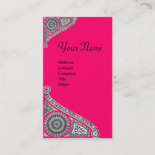 Cartão De Visita RENAISSANCE MONOGRAM 4 rosa