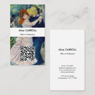 Cartão De Visita Renoir - Dança em Bougival - Código QR
