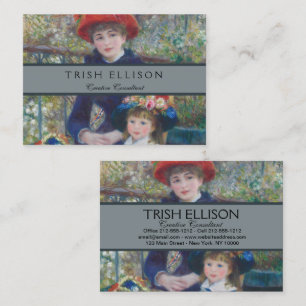 Cartão De Visita Renoir Duas Irmãs Varanda Impressionismo Francês 