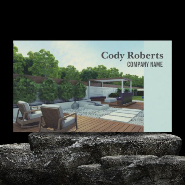 Cartão De Visita Renovação Construção paisagística (Renovation Construction landscaper landscaping Business Card)