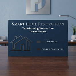 Cartão De Visita Renovações de Casa Inteligente Corretores & Imóvei