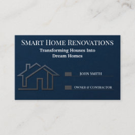 Cartão De Visita Renovações de Casa Inteligente Corretores & Imóvei