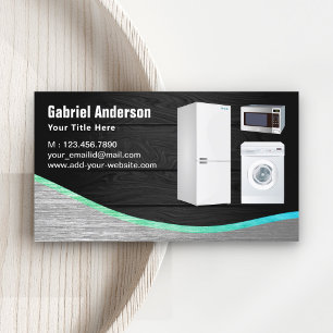 Cartão De Visita Reparação de aparelhos domésticos de aço de Cinza 