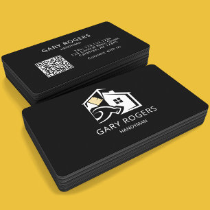 Cartão De Visita Reparação de Casa de Código QR Faz-tudo