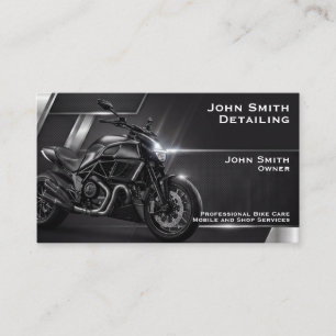 Cartão De Visita Reparação de Lavagem de Detalhamento de Motociclet