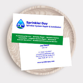 Cartão De Visita Reparação e instalação do pulverizador