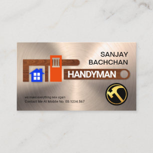 Cartão De Visita Reparações de Onch do Tubo de Camada de Madeira