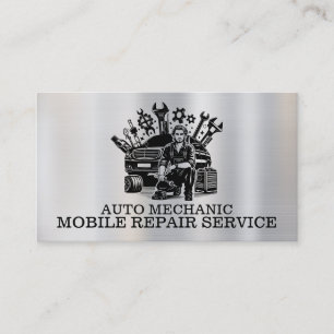Cartão De Visita Reparador Automotivo de Reparo Automotivo Contato