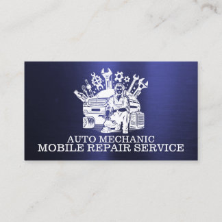 Cartão De Visita Reparador Automotivo Reparo Automotivo Metal Verde