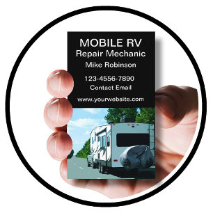 Cartão De Visita Reparador Mecânico de Casa de Campo Móvel
