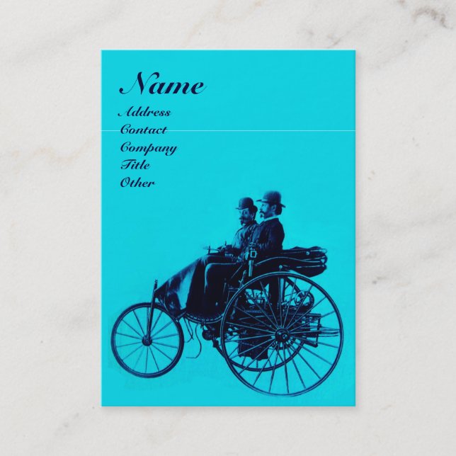 Cartão De Visita REPARAR AUTOMOTIVAMENTE MONOGRAMA azul turquase (Frente)