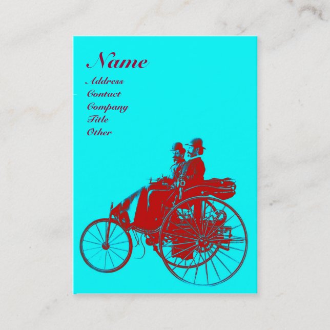 Cartão De Visita REPARAR AUTOMOTIVAMENTE MONOGRAMA Azul Turquesa Ve (Frente)