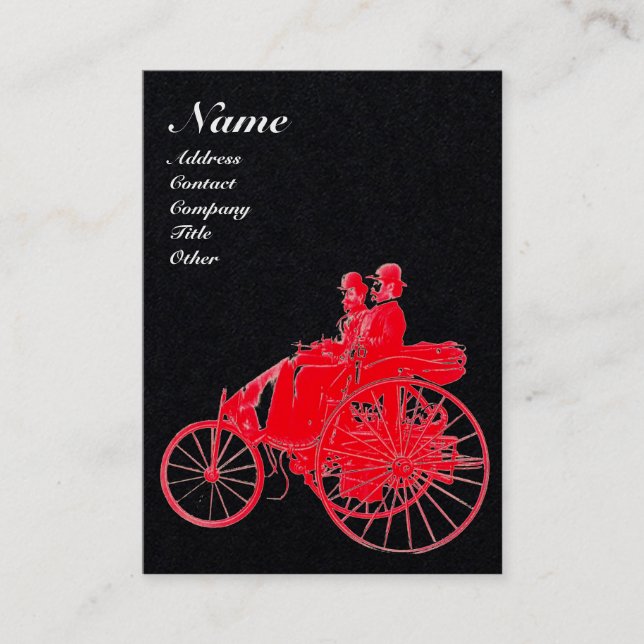 Cartão De Visita REPARAR AUTOMOTIVAMENTE MONOGRAMA PRETO, branco (Frente)