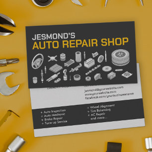 Cartão De Visita Reparo Automático de Veículos - Mecânico