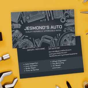 Cartão De Visita Reparo Automático de Veículos - Mecânico