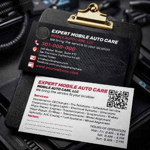 Cartão De Visita Reparo Automotivo & Especialista em Ar Condicionad