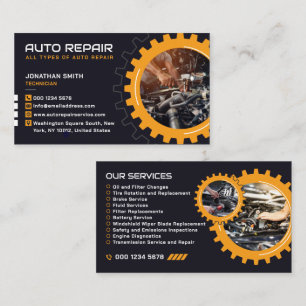 Cartão De Visita Reparo Automotivo Especializado, Serviço de Carro,