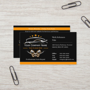 Cartão De Visita Reparo Automotivo Profissional, Camisa de Mecânico