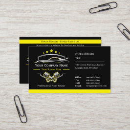 Cartão De Visita Reparo Automóvel Profissional, Mecânico Automático