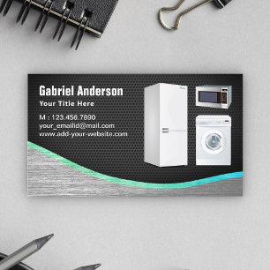 Cartão De Visita Reparo de aparelhos domésticos de aço em malha p