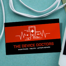 Cartão De Visita Reparo de Dispositivo Profissional Moderno