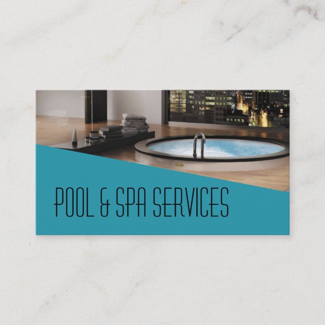 Cartão De Visita Reparo de instalação do jacuzzi do Piscina Hot Tub (Frente)