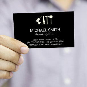 Cartão De Visita Reparo de serviços domésticos  Ferramentas de ha