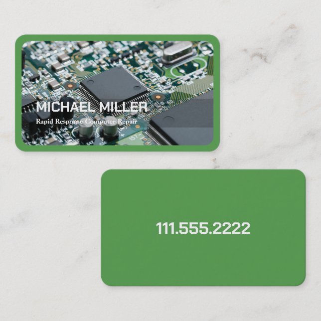 Cartão De Visita Reparo do computador (Frente/Verso)