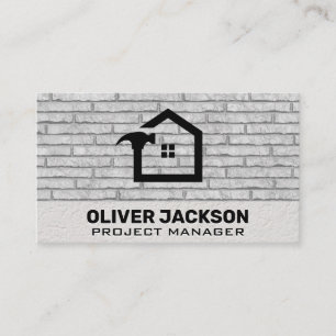 Cartão De Visita Reparo Doméstico  Parede de tijolos Fundo