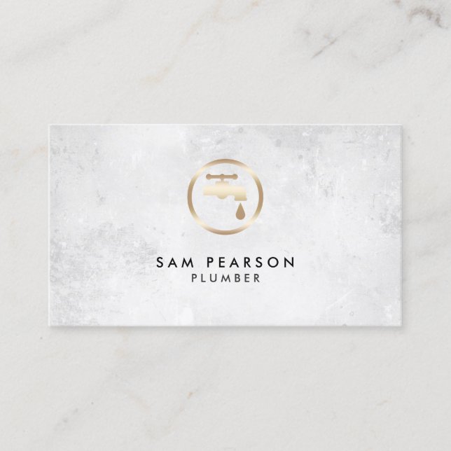 Cartão De Visita Reparo inicial de canalização do canalizador (Frente)