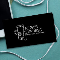 Reparo moderno de smartphones Preto e Branco