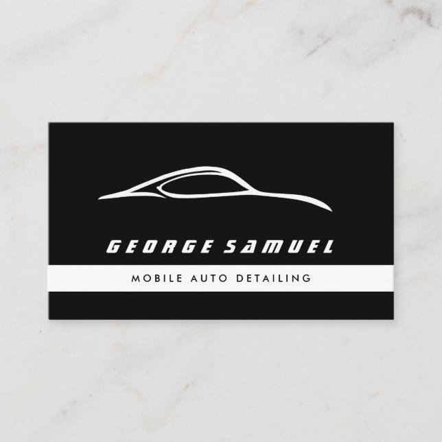 Cartão De Visita Reparo Personalizado de Carros e Detalhamento Auto (Frente)