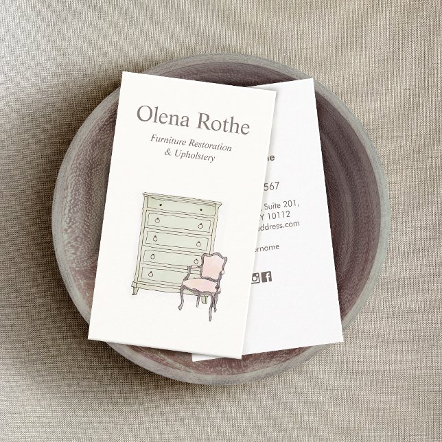 Cartão De Visita Reparo, Refinamento, Restauração de Mobiliário (Criador carregado)